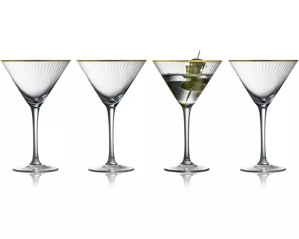 Lyngby Martiniglas Palermo Gold 25 cl, 4 Stück