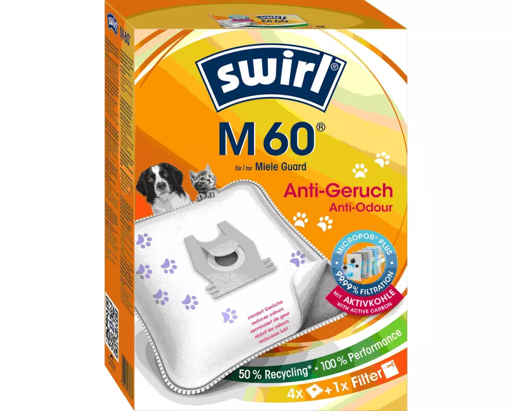 Swirl M60 EcoPor Anti Geruch 4 Stück