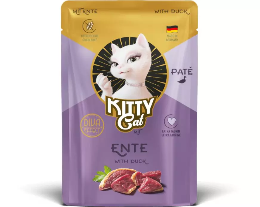KITTY Cat Nassfutter KittyCat Paté Pouch Ente 6 x 85 g