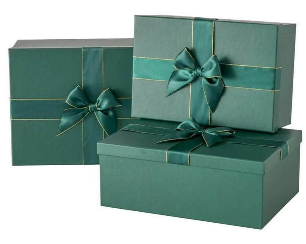 Boltze Geschenkbox Ribbella 3-teilig, Grün