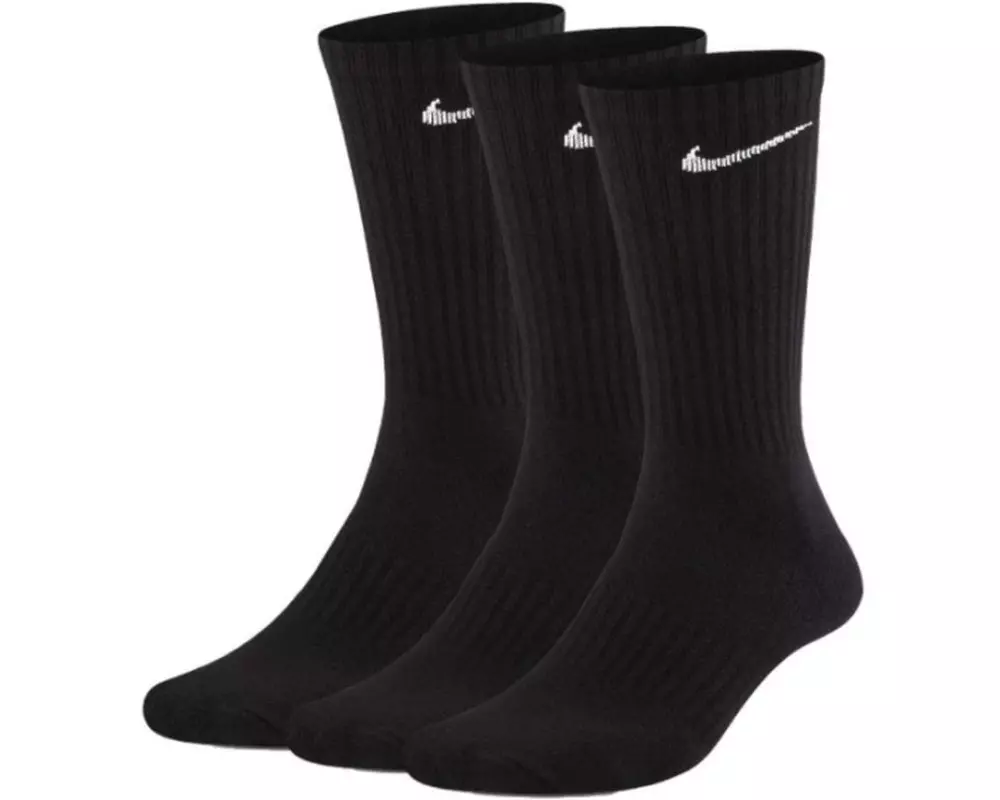 NIKE Crew Socks 3 Pack 42-46, black/white