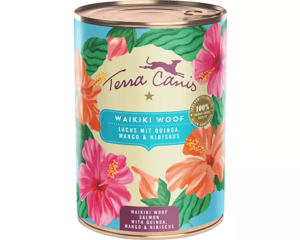 Terra Canis Nassfutter Flower Menu Waikiki Woof, 400 g