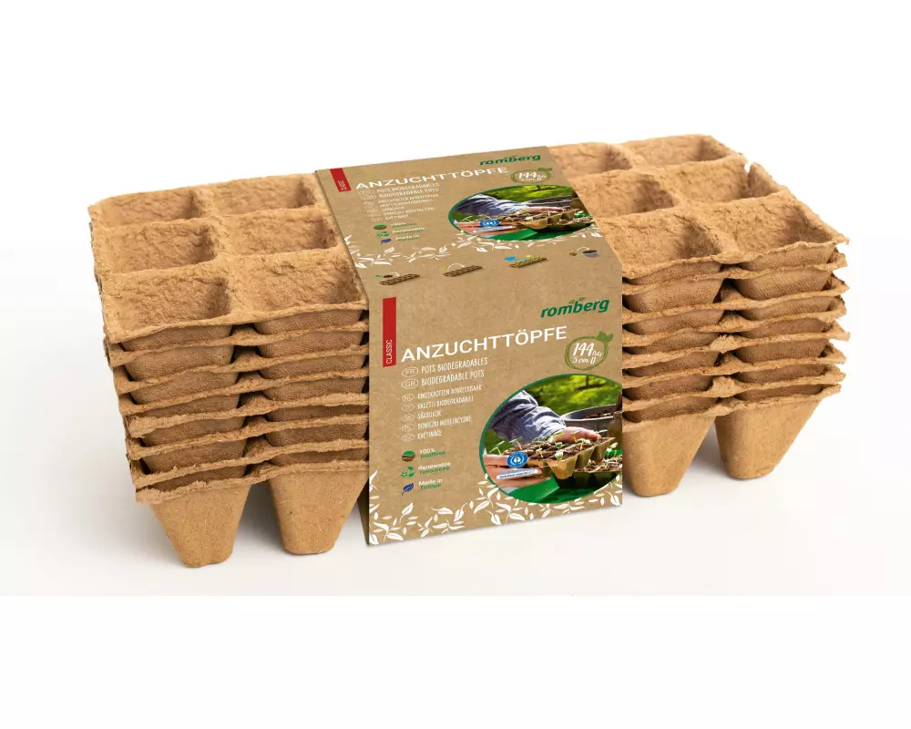 Romberg Aufzuchttöpfe 144 Stück , 5 cm quadratisch