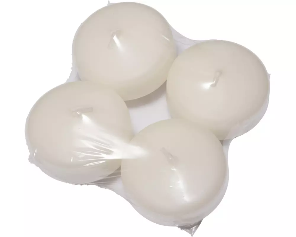 Herzog Kerzen AG Schwimmkerze Linsen Ø 5 cm, Weiss