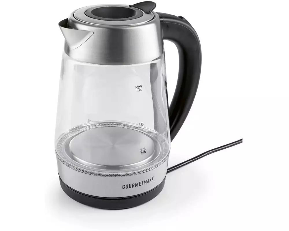 GOURMETmaxx Wasserkocher 2200 W 1.7 l, Transparent
