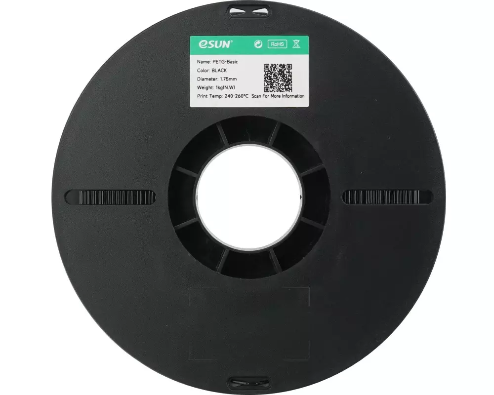 eSun Filament PETG-Basic, Schwarz 1.75 mm 1 kg