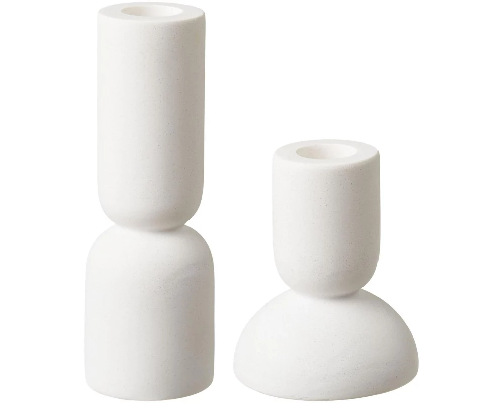 House Nordic Kerzenhalter 2er Set, Weiss