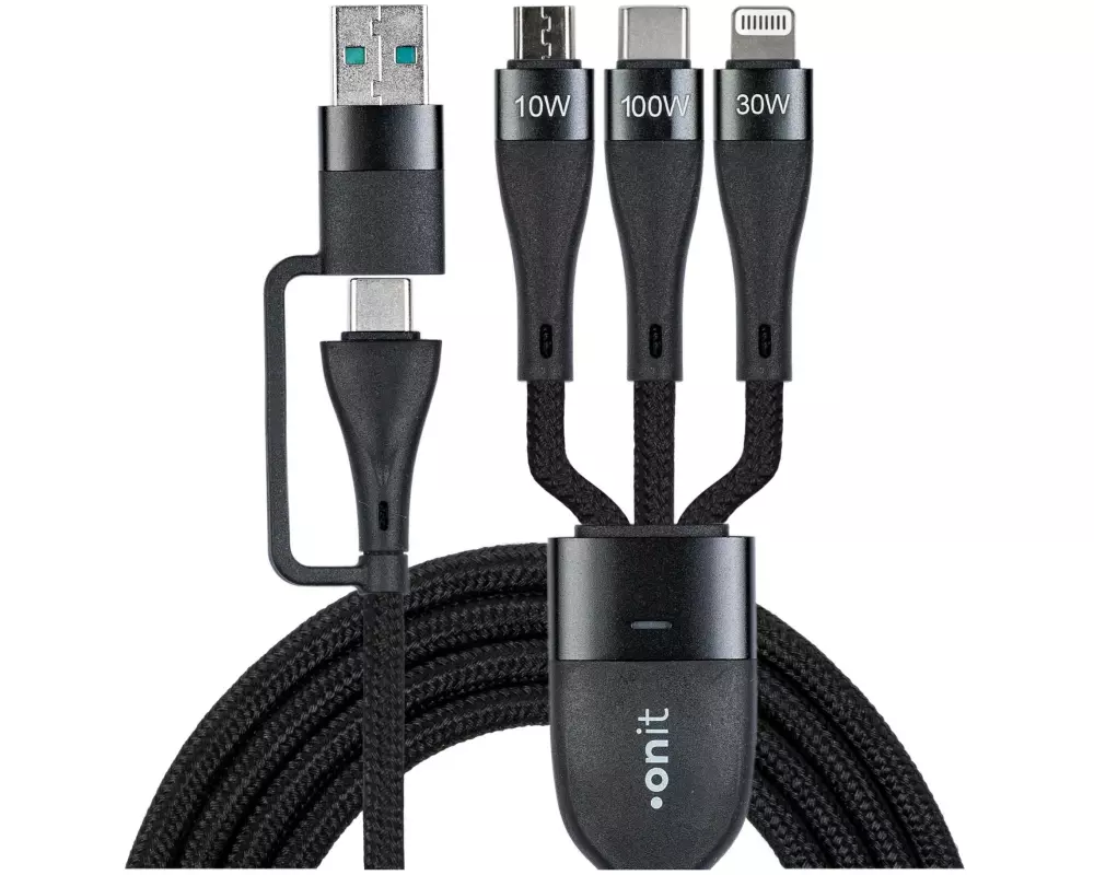 onit USB 2.0-Kabel USB A/USB C - Lightning/Micro-USB B/USB C