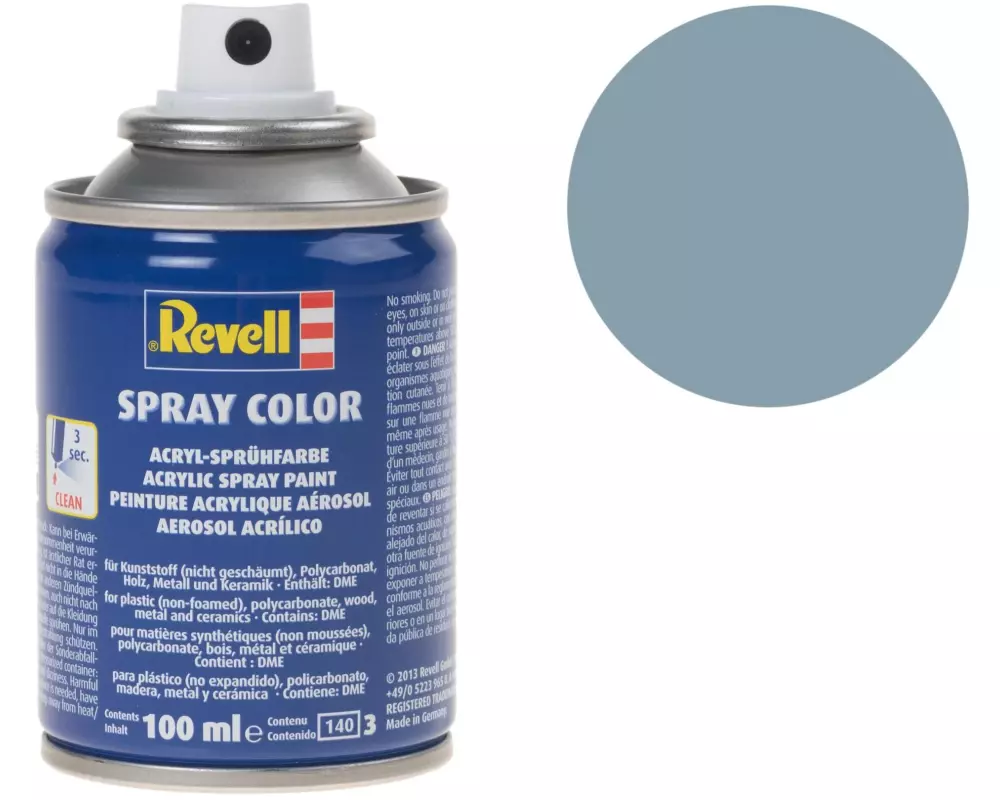 Revell Acrylspray 100 ml Deckend/Seidenmatt-Blaugrau