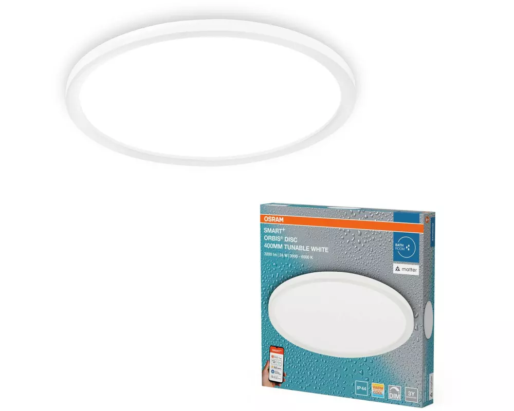 OSRAM Badezimmerleuchte SMART+ Orbis Disc 40 cm, TW
