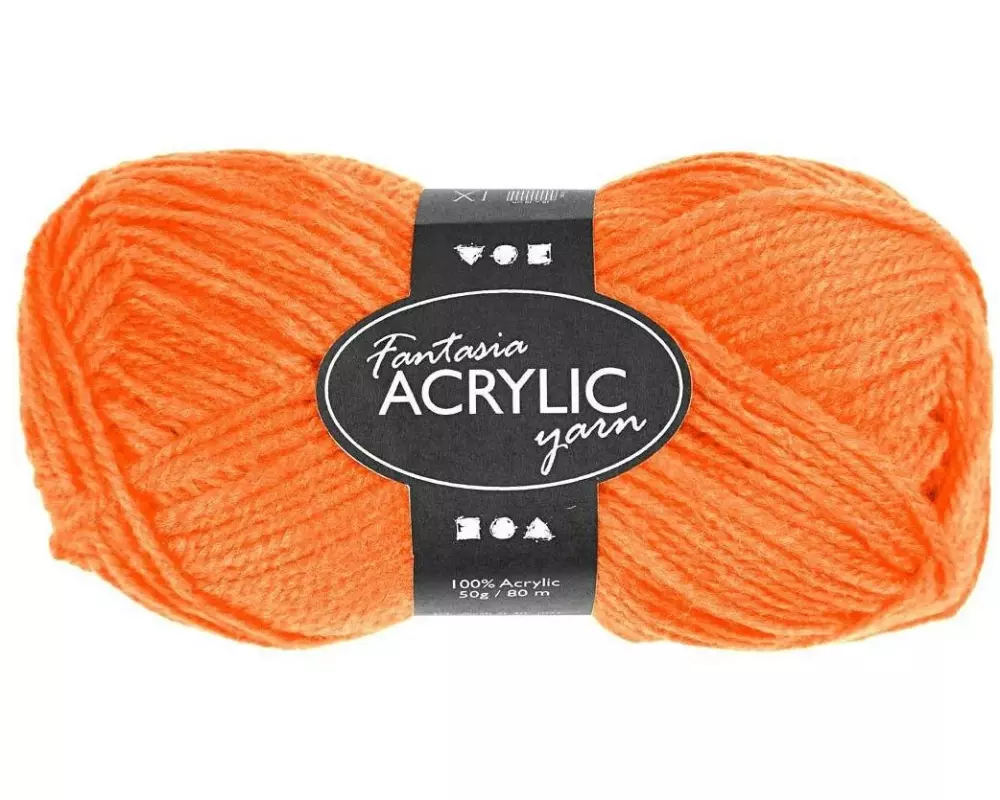 Creativ Company Wolle Acryl 50 g Neonorange