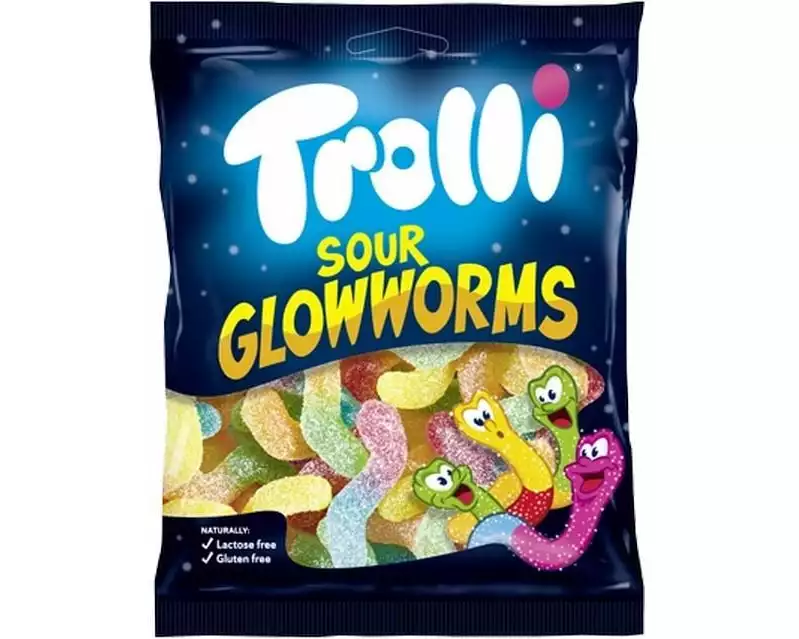 Trolli Gummibonbons Saure Glühwürmchen 100 g