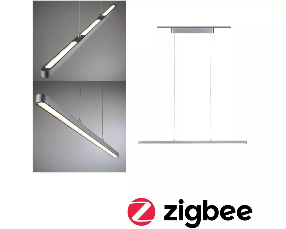 Paulmann LED Pendelleuchte URail Lento Zigbee, 42W, 2700-6500K, Chrom