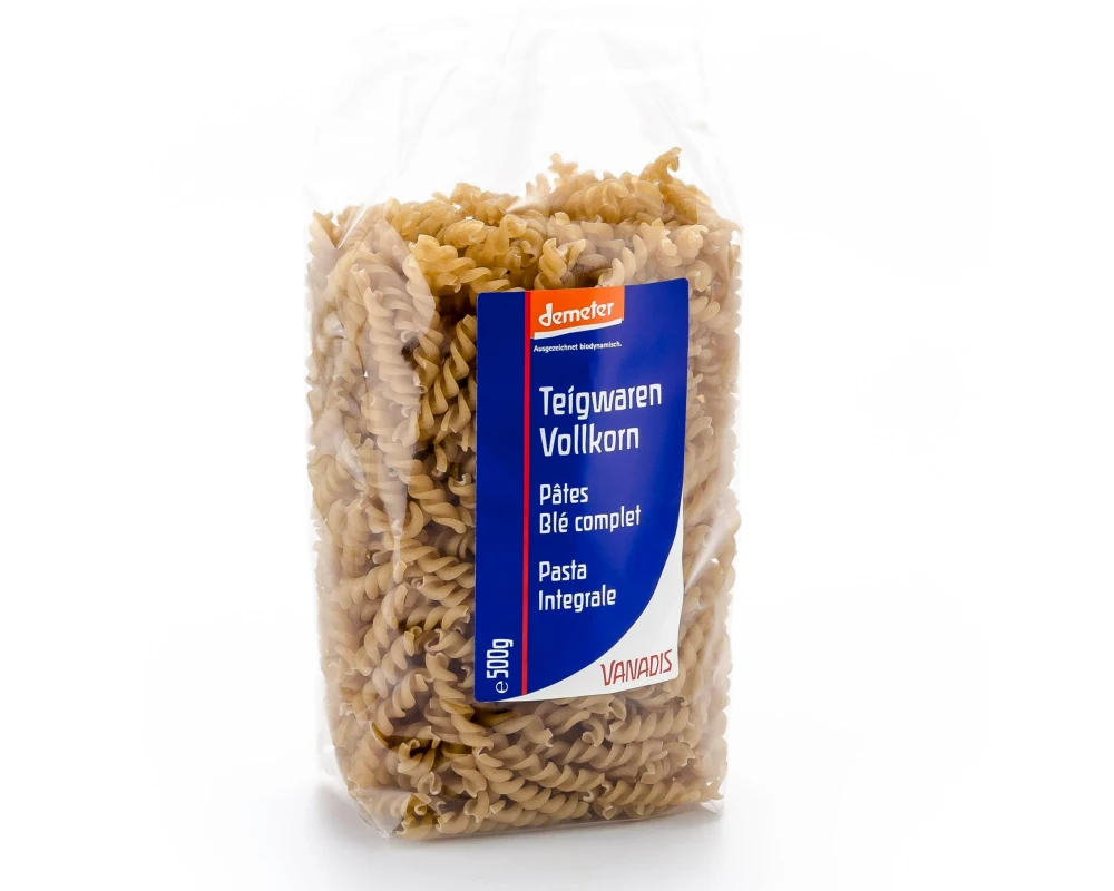 Vanadis Spiralen Vollkorn, Demeter 500 g
