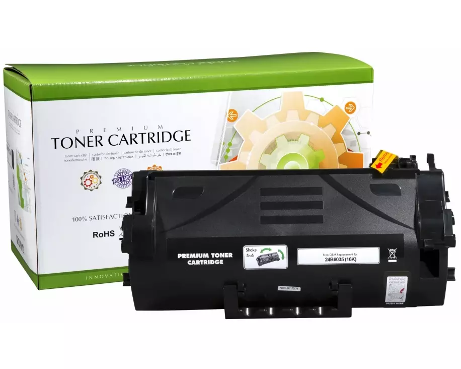 STATIC Toner cartridge compatible with Lexmark 24B6035 black compatible 16.000 pages