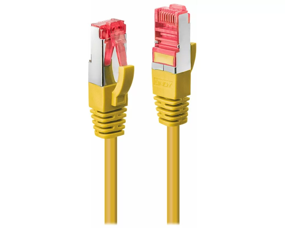 LINDY Patch Cable, Cat6, S/FTP, RJ45-RJ45, 0,3m, yellow