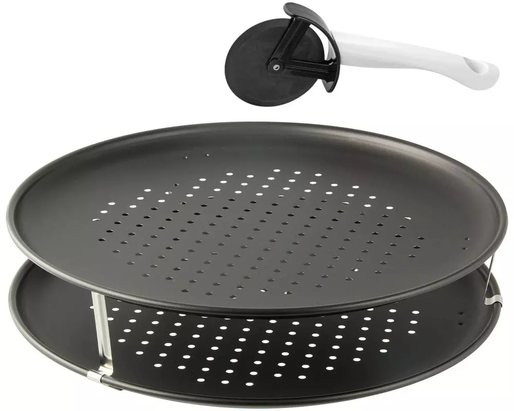 Zenker Pizzablech Special – Countries Ø 32 cm, 3-teilig