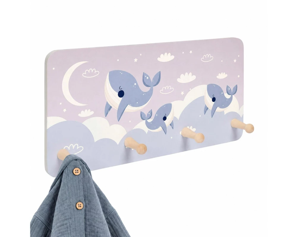 relaxdays Kindergarderobe x , Grau/Weiss
