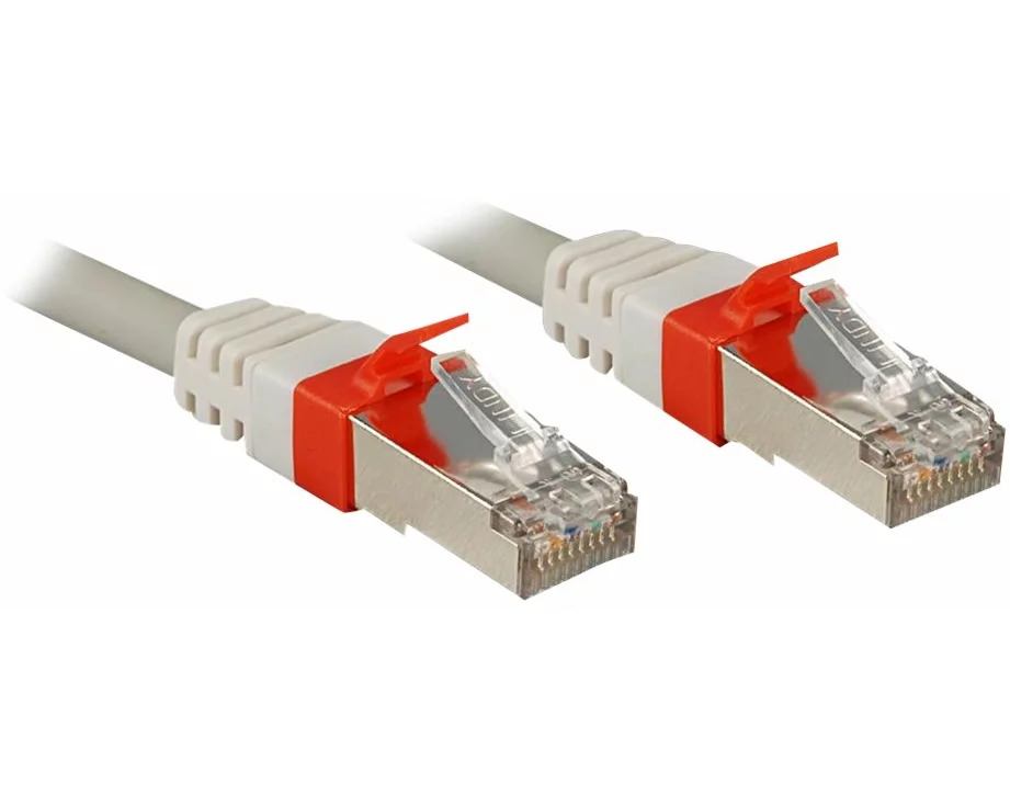 LINDY Patch Cable, Cat6A, S/FTP, RJ45-RJ45, 1m, grey, LSOH, including Testprotocol