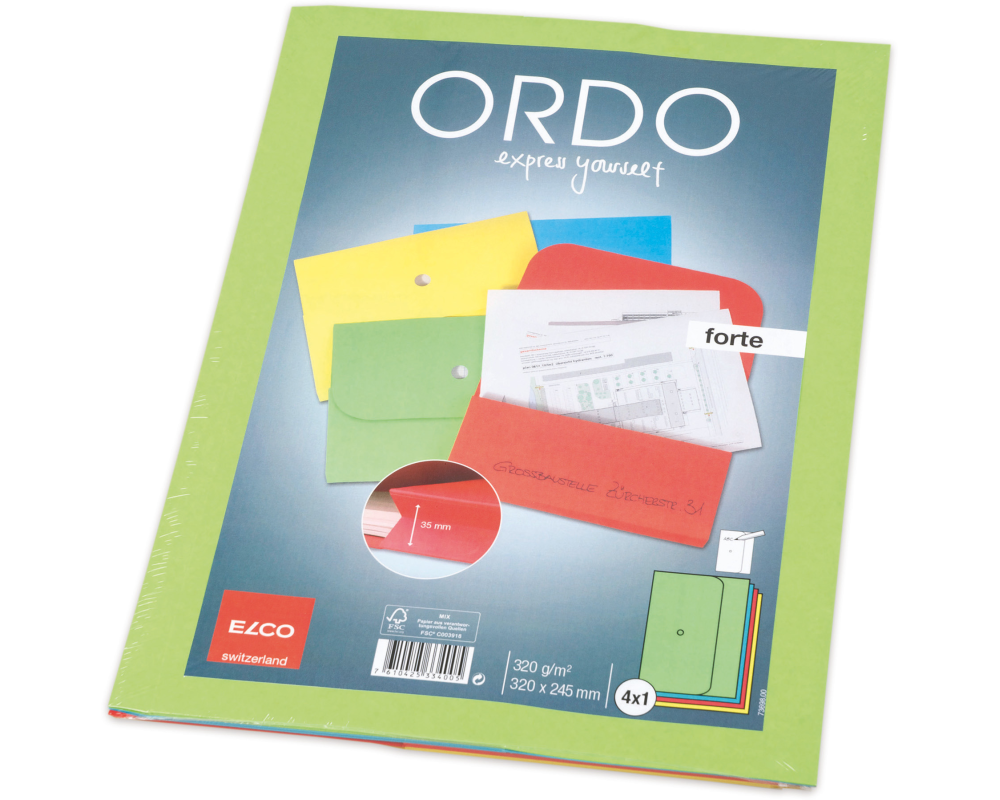 ELCO Organisationsmappe Ordo A4 73698.00 prestige, assortiert 4 Stück