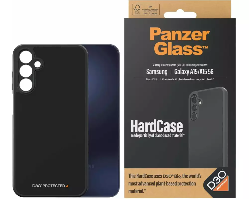 Panzerglass Back Cover HardCase D3O Galaxy A15/Galaxy A15 5G Black