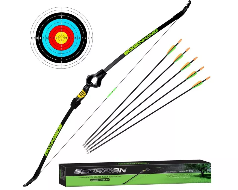 Bogenkönig Bogenschiess-Set mit Köcher 15 lbs