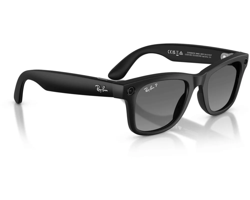 Ray-Ban META AI POLAR WAYFARER Matte Black Rechteckig Vollrand