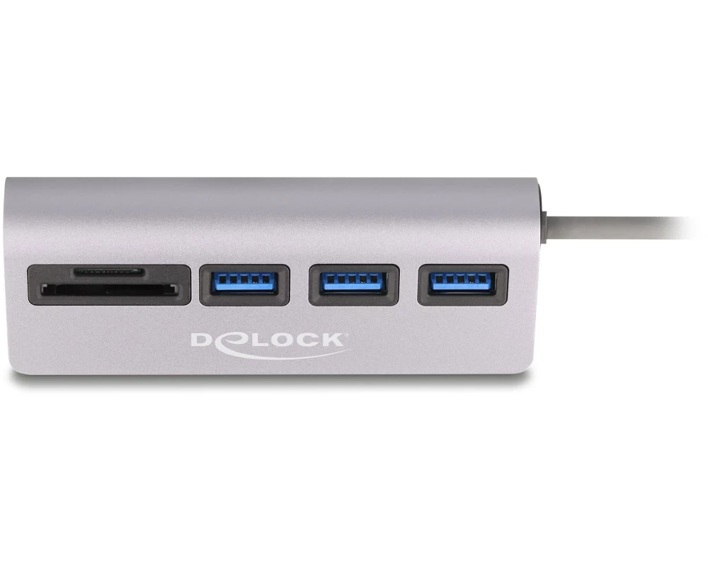 Delock USB Hub (3 Port, 5 Gbps, SD und Micro SD Card Reader)