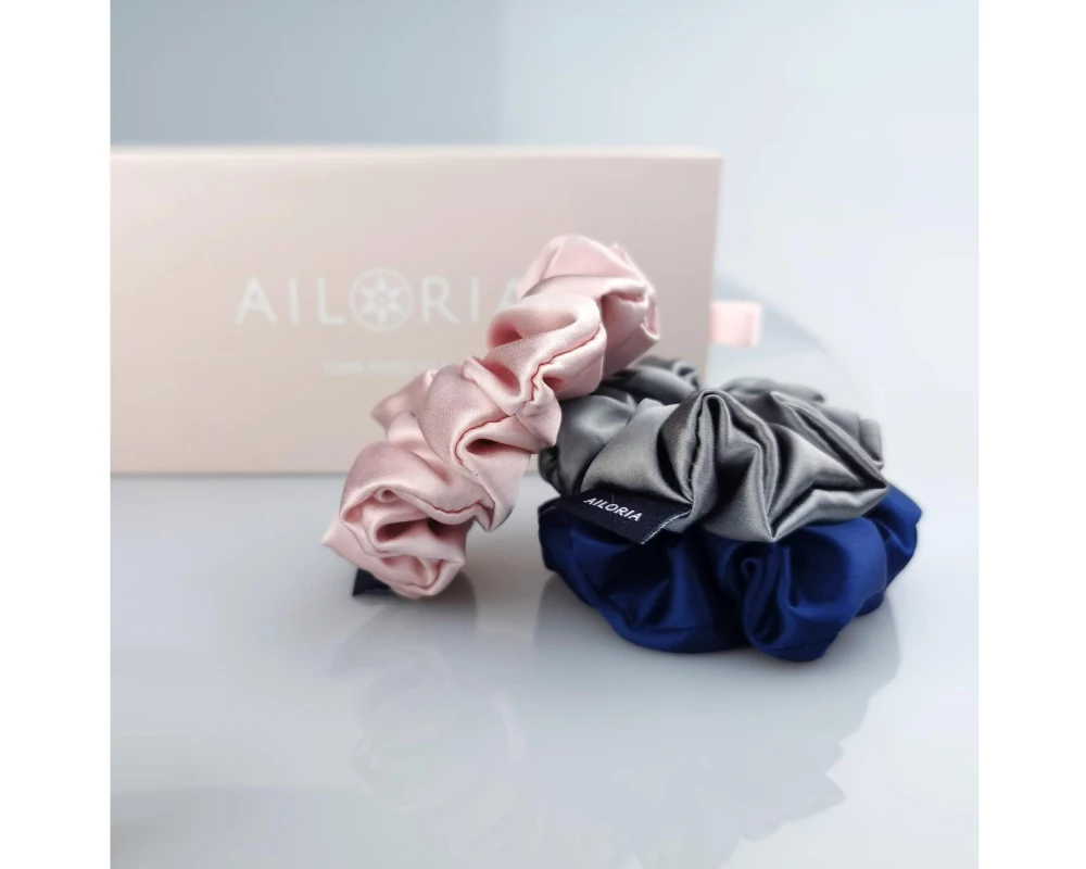Ailoria DOUX Set 3 Scrunchies M aus Seide