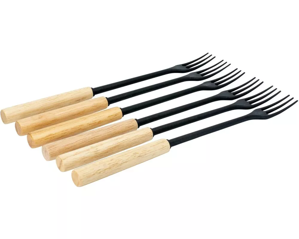 Kadastar Käsefonduegabel Protect Wood Black 6 Personen