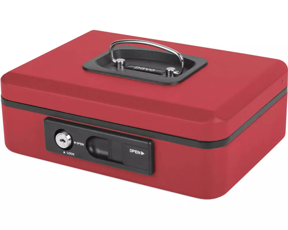 Pavo Geldkassette Deluxe 10", Rot