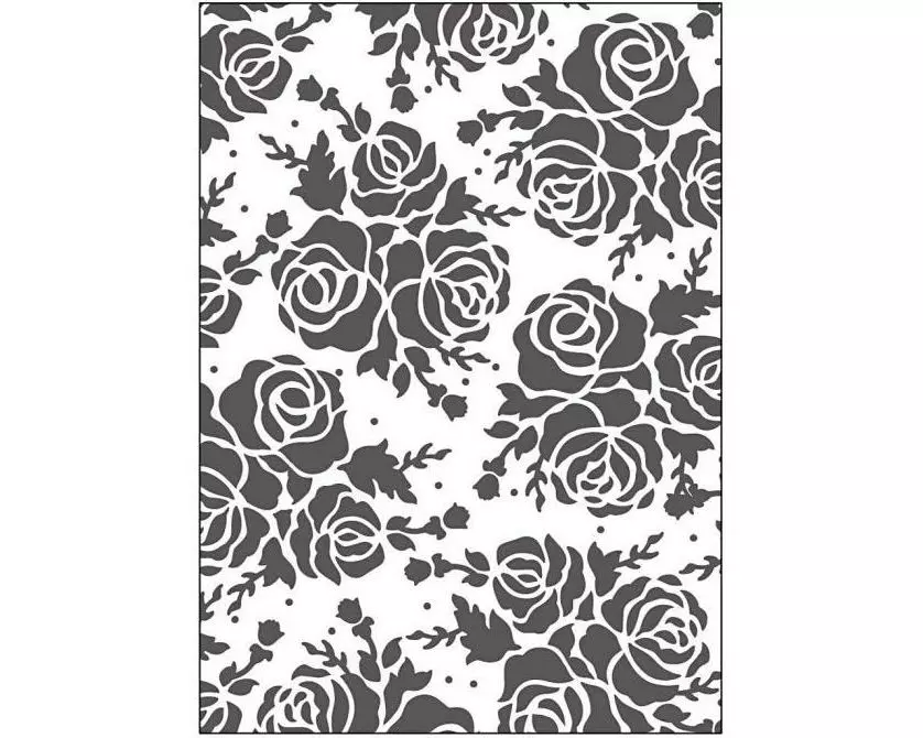 Creativ Company Prägeschablone 11 x 14 cm, Rosen