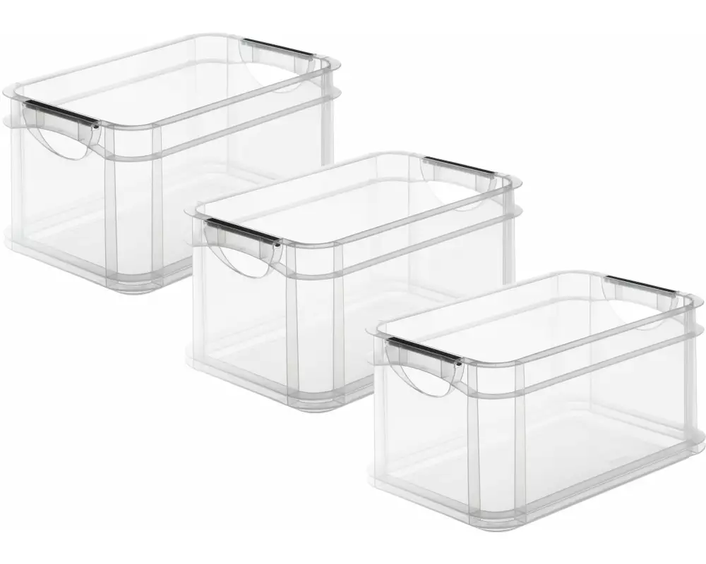 Rotho Aufbewahrungsbox A5 3 Stück, Transparent