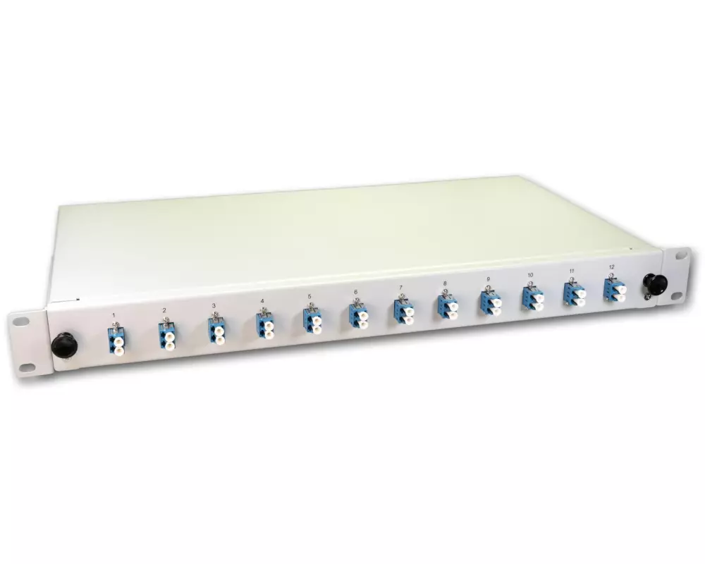 Lightwin Spleissbox 24 Fasern, 12x DLC SM, 9/125µm OS2 Pigtail