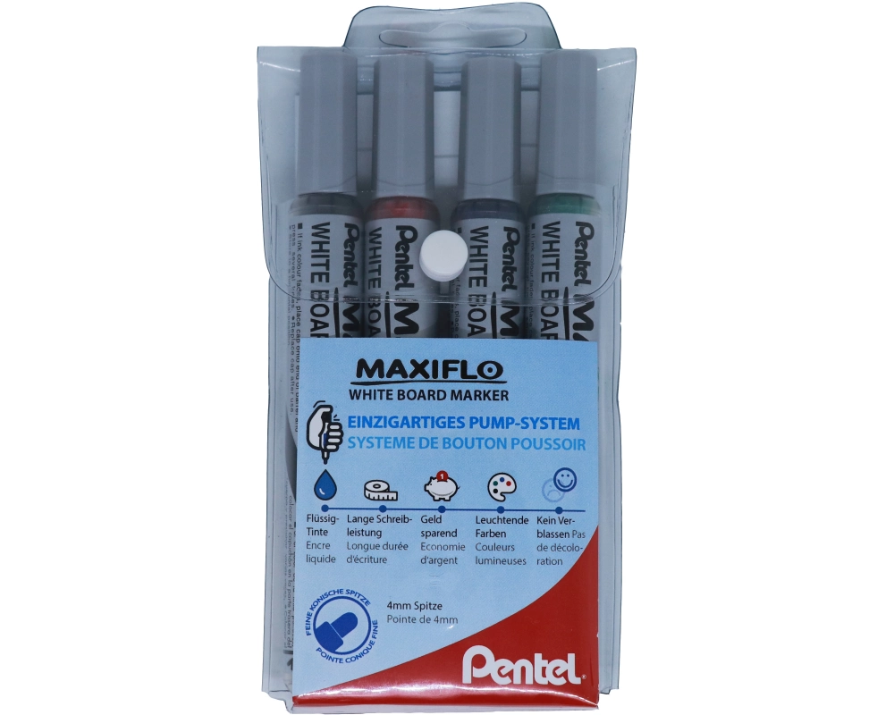 PENTEL Boardmarker Maxiflo 4mm MWL5S-4 4 Stück