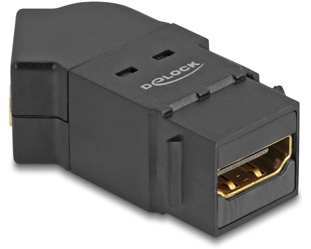 Delock Keystone-Modul HDMI Einbaubuchse zu HDMI Buchse 45° 8K 60 Hz