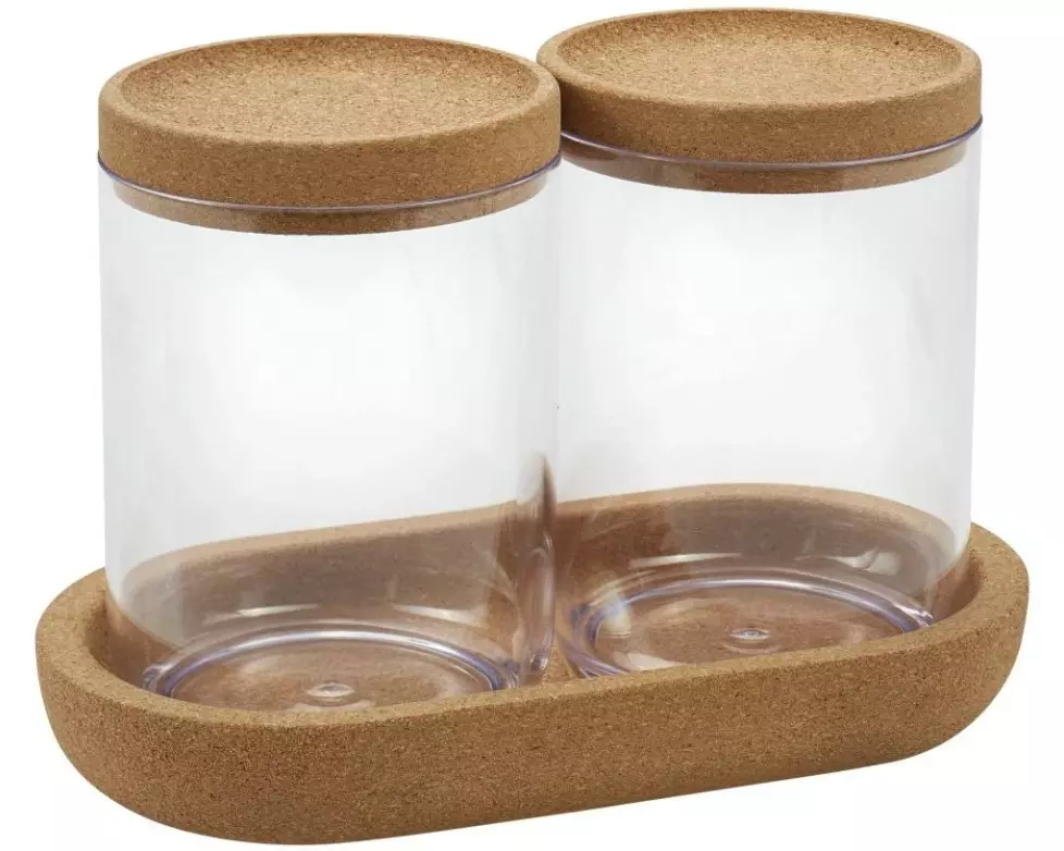 diaqua Kosmetikset 3tlg. Mora Transparent, Kork/Kunststoff