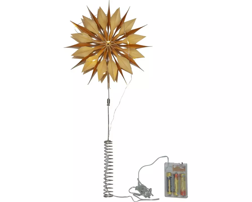 Star Trading Baumspitze Flinga, 43 cm, Gold