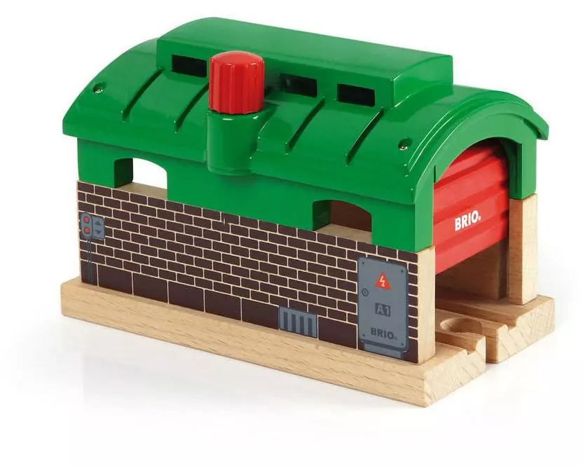 BRIO Eisenbahn Lokschuppen mit Rolltor
