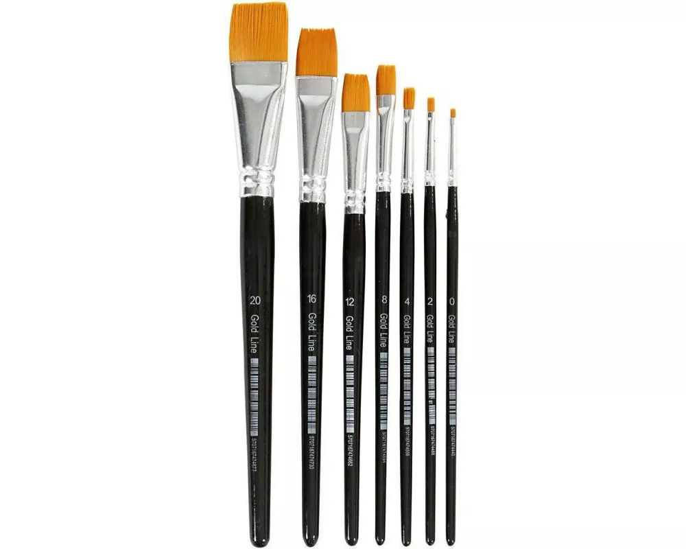 Creativ Company Nylonhaarpinsel Universal 7 Stück