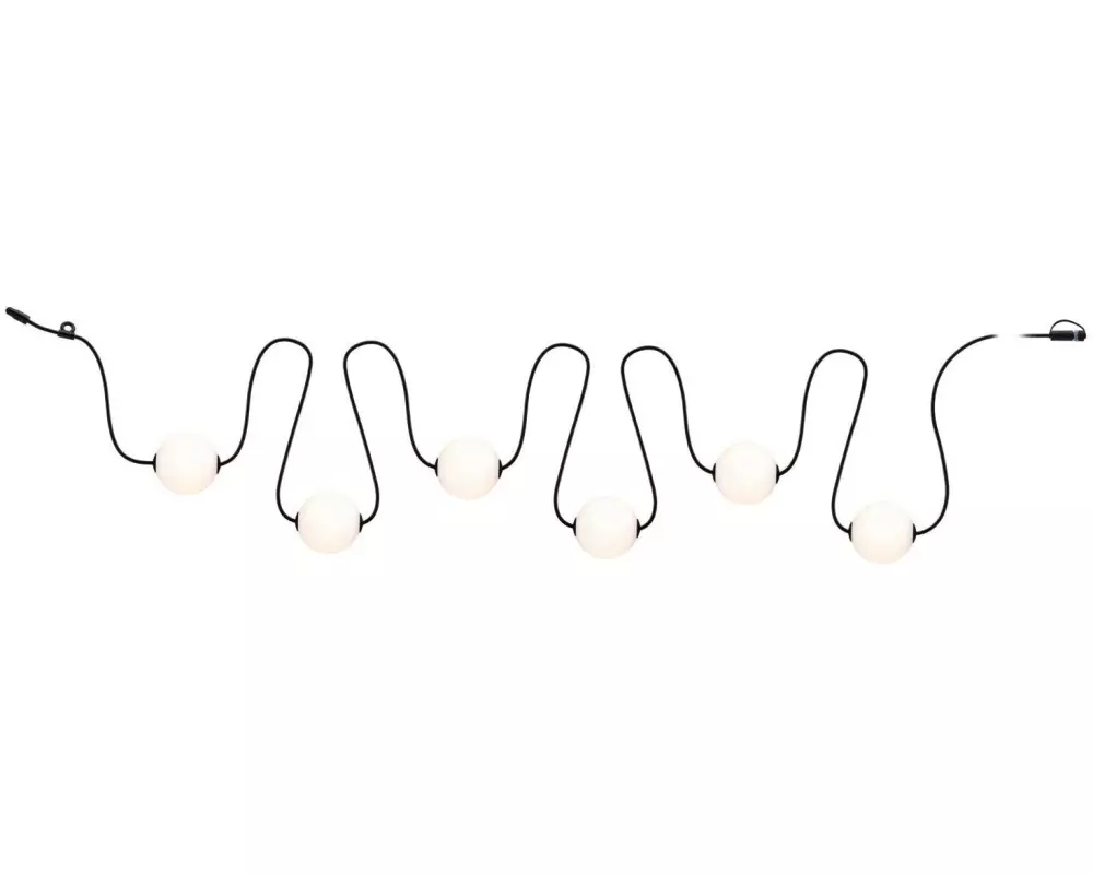 Paulmann LED Lichterkette Plug & Shine Naima 5.88 m, WW, Schwarz