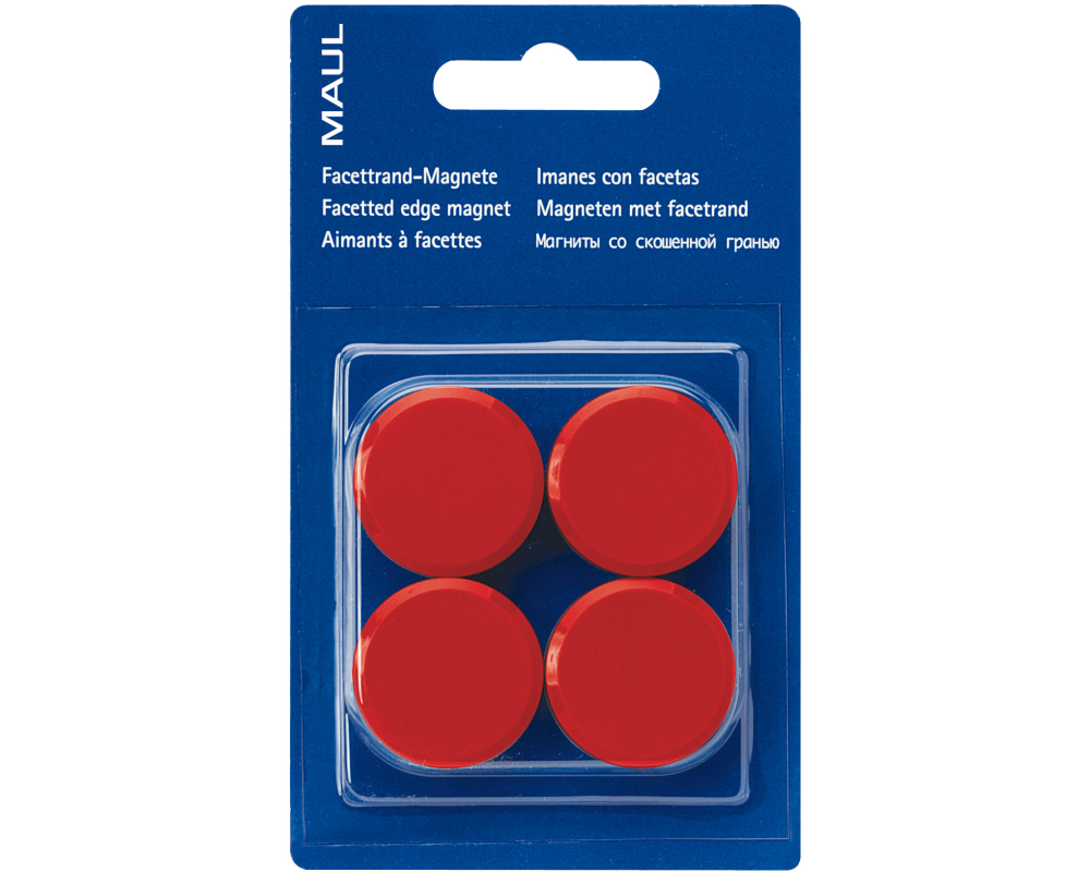 MAUL Magnete 30mm 6177225 rot 4 Stück