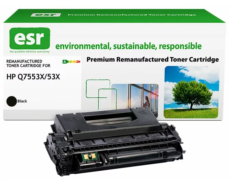 ESR Toner cartridge compatible with HP Q7553X black Extra High Capacity remanufactured 10.000 pages
