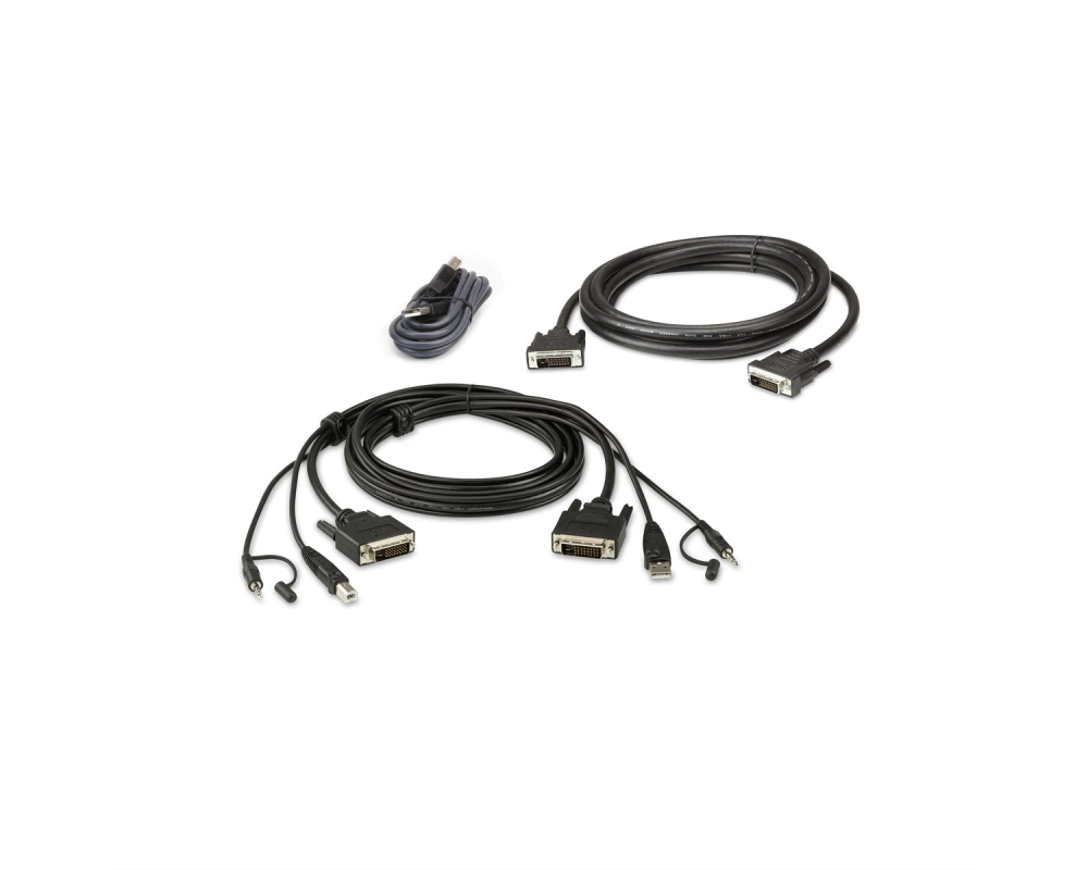 ATEN 2L-7D02UDX3 USB DVI-D Dual-Link Dual Display Secure KVM Kabel Set