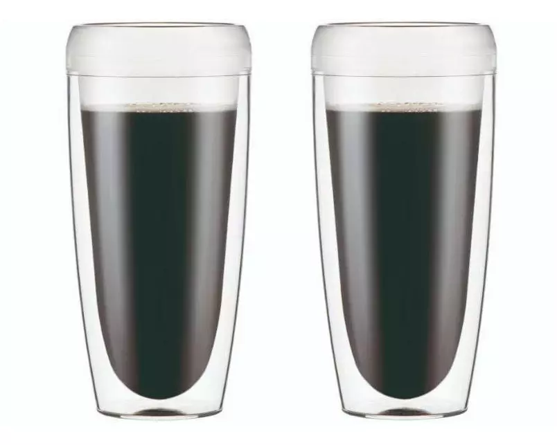 Bodum Thermobecher Pavina Outdoor 600 ml, 2 Stück, Transparent