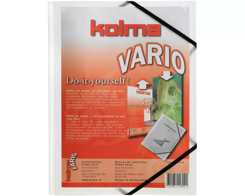 Kolma Gummibandmappe Penda Vario A4 Transparent