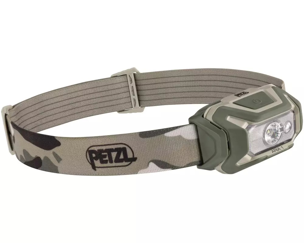 Petzl Stirnlampe Aria 1 RGB, Camouflage, 350 lm