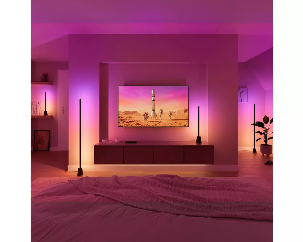 Philips Hue Stehleuchte Gradient Play Table 60 cm, schwarz, Kunststoff