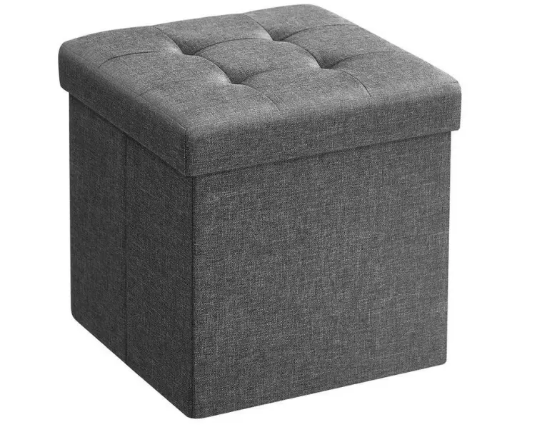 Songmics Sitztruhe mit Aufbewahrung 30 x 30 cm, Grau