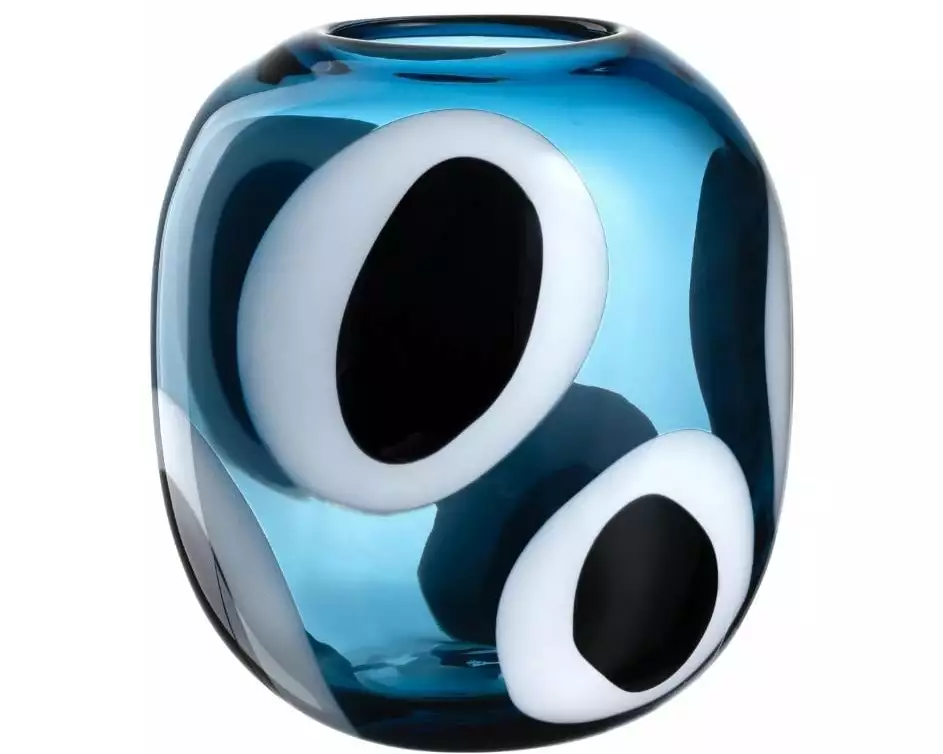 Leonardo Vase Occhi Blu 21 cm, Blau